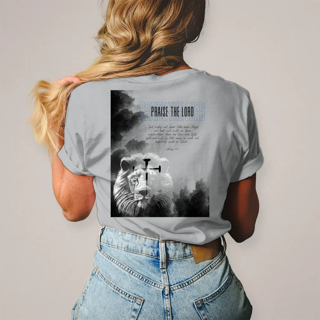 Damen T-Shirt Kreuz - by-grace.store