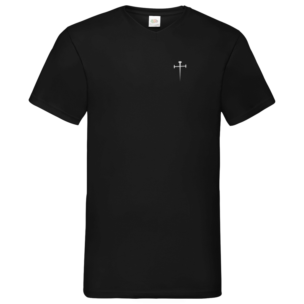 Herren Basic V-Neck T-Shirt "Lion" - by-grace.store