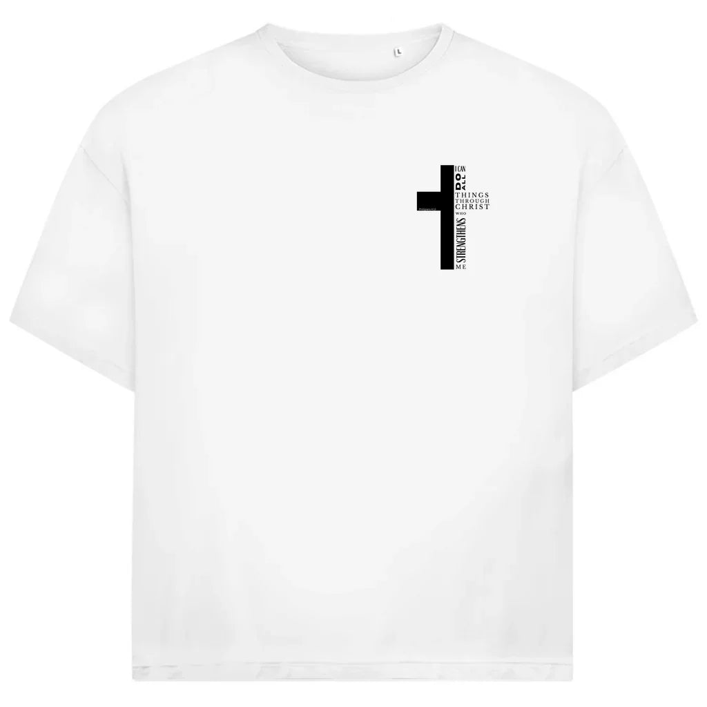Cross Oversize T-Shirt | Philippians 4:13 | Vorder- & Rückendruck | JJ Streetwear