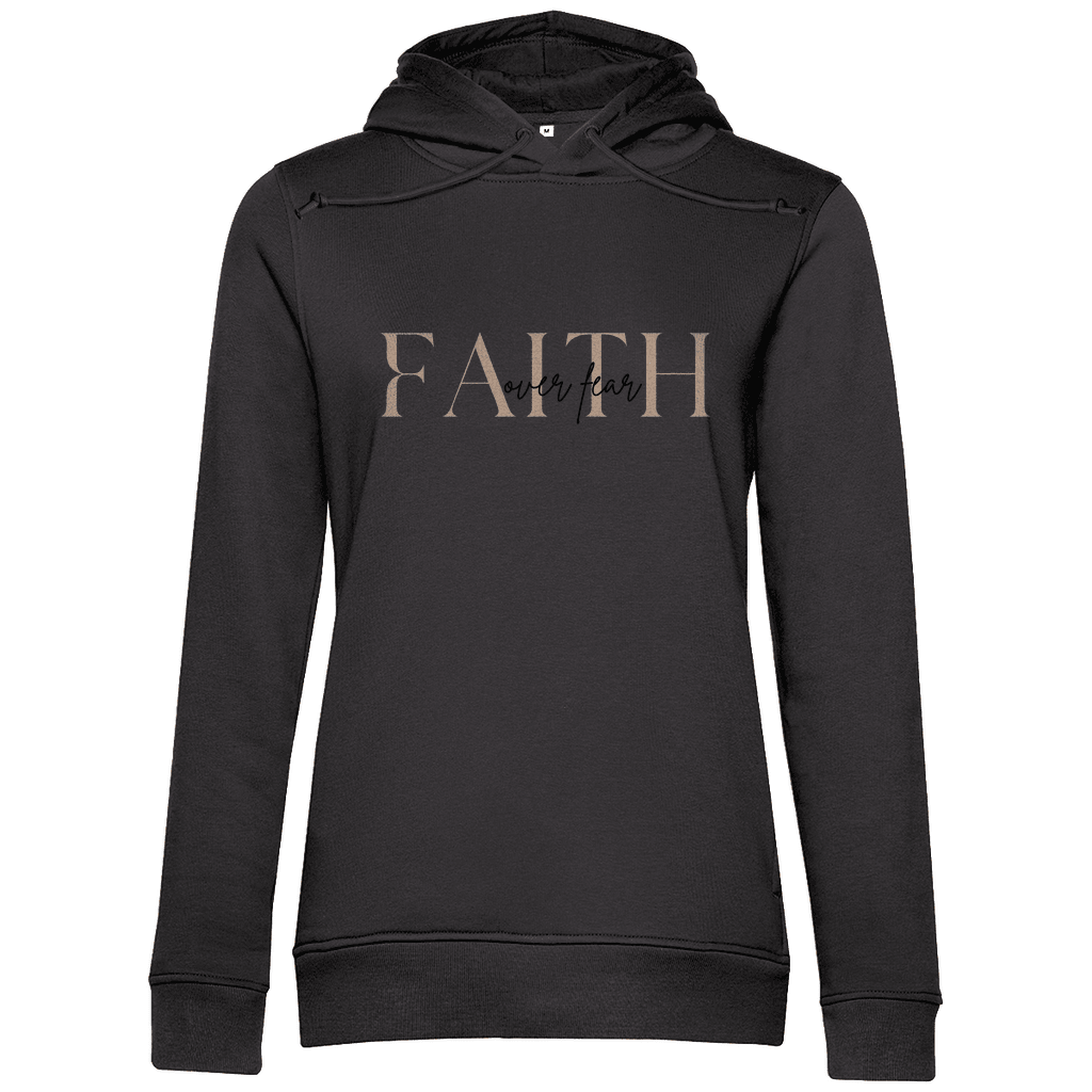 Damen Premium Bio Hoodie "Faith over Fear" - by-grace.store