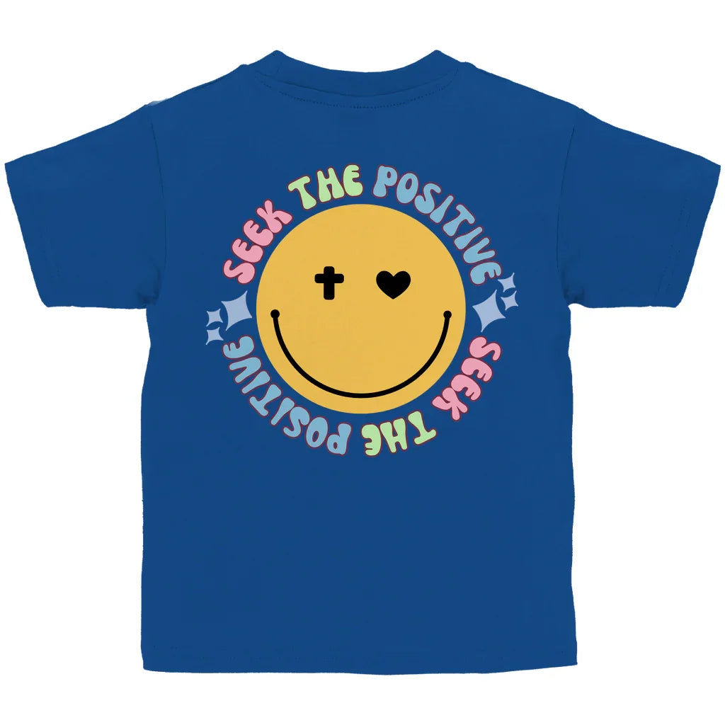 Kinder T-Shirt „Seek the Positive“ – Christliches Motivshirt für Jungen & Mädchen | byGraceStore