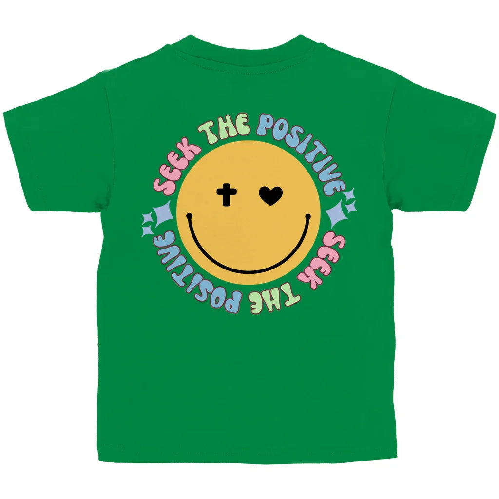 Kinder T-Shirt „Seek the Positive“ – Christliches Motivshirt für Jungen & Mädchen | byGraceStore
