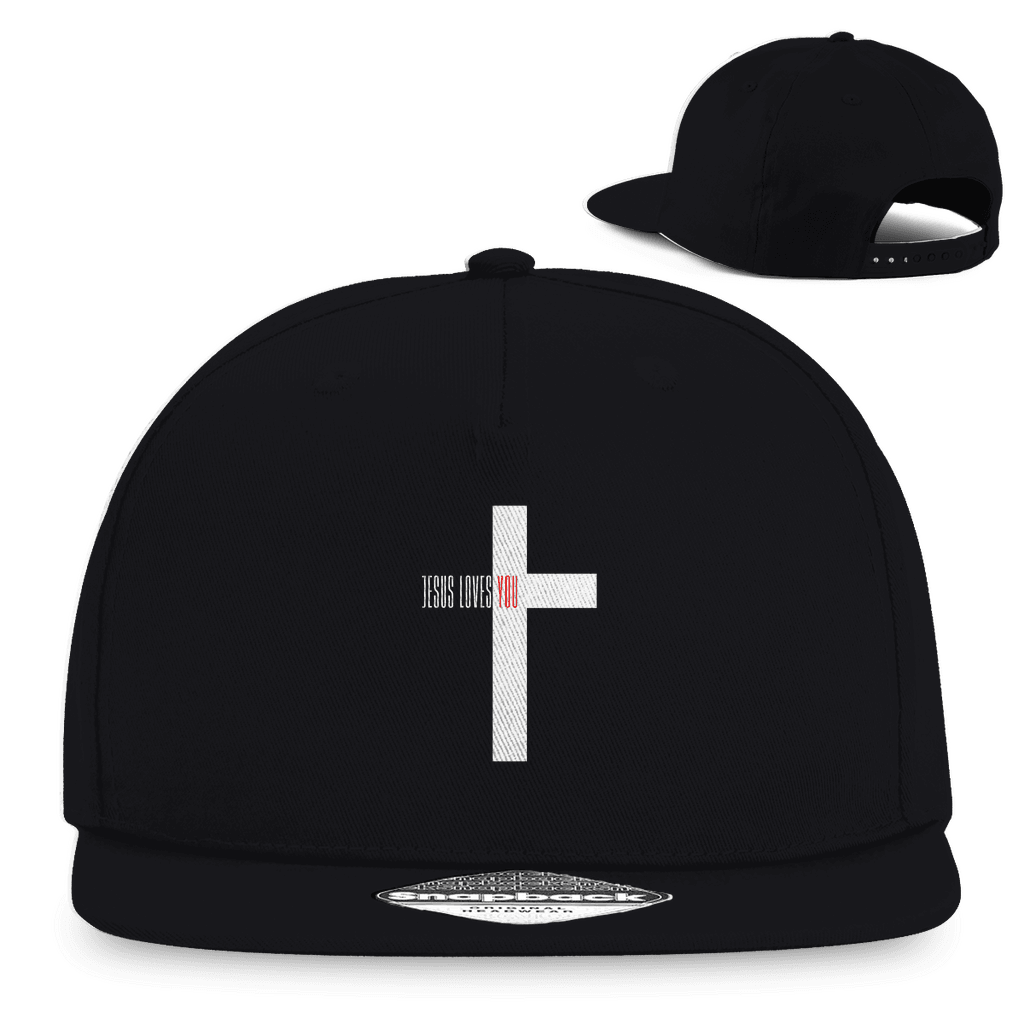 Snapback Rapper Cap "Jesus loves you" - by-grace.store