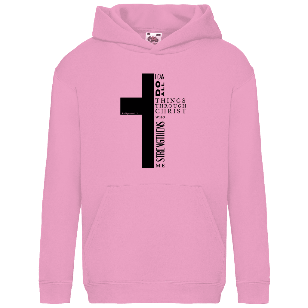 Kids Basic Hoodie "I can do all" - by-grace.store