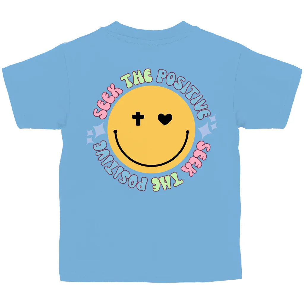 Kinder T-Shirt „Seek the Positive“ – Christliches Motivshirt für Jungen & Mädchen | byGraceStore
