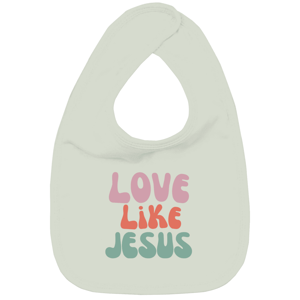 Kinder Bio Lätzchen "Love,Like,Jesus" - by-grace.store