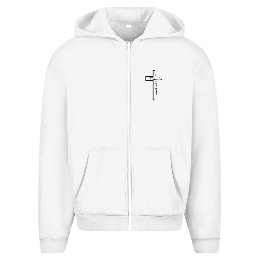 Herren Oversize Zipper Hoodie