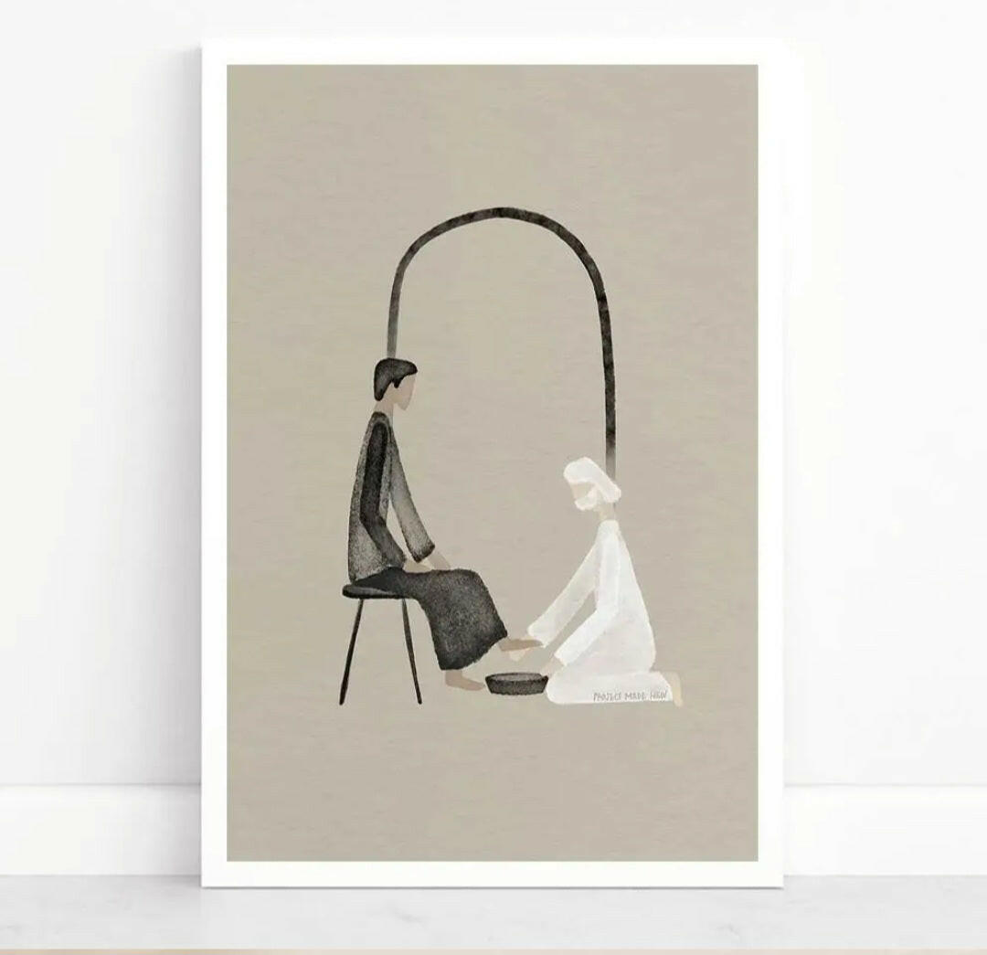 Leinwandbild "Fußwaschung" - by-grace.store