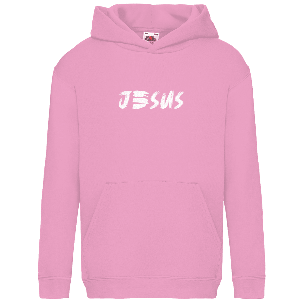 Kids Basic Hoodie "JESUS" - by-grace.store