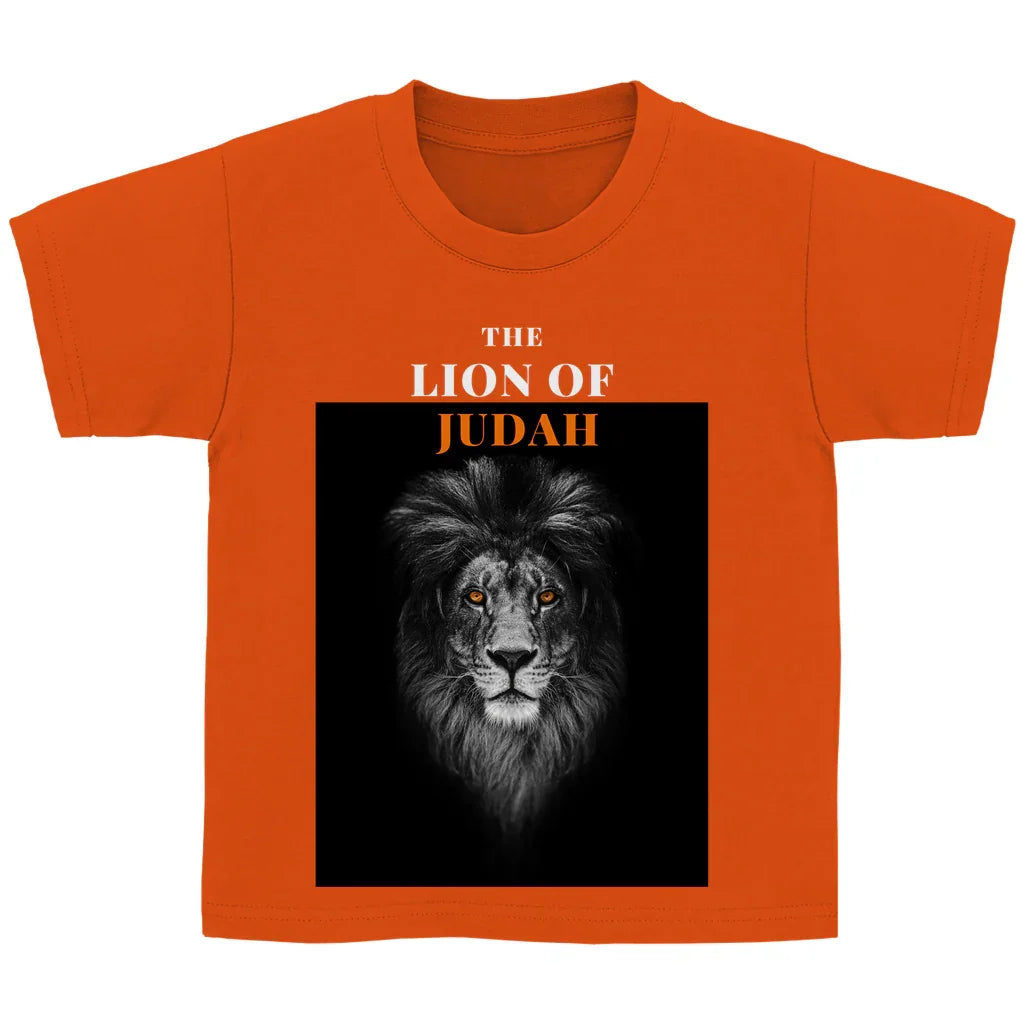 Kinder T-Shirt „Lion of Judah“ – Christliches Löwen-Motivshirt für Jungen & Mädchen | byGraceStore