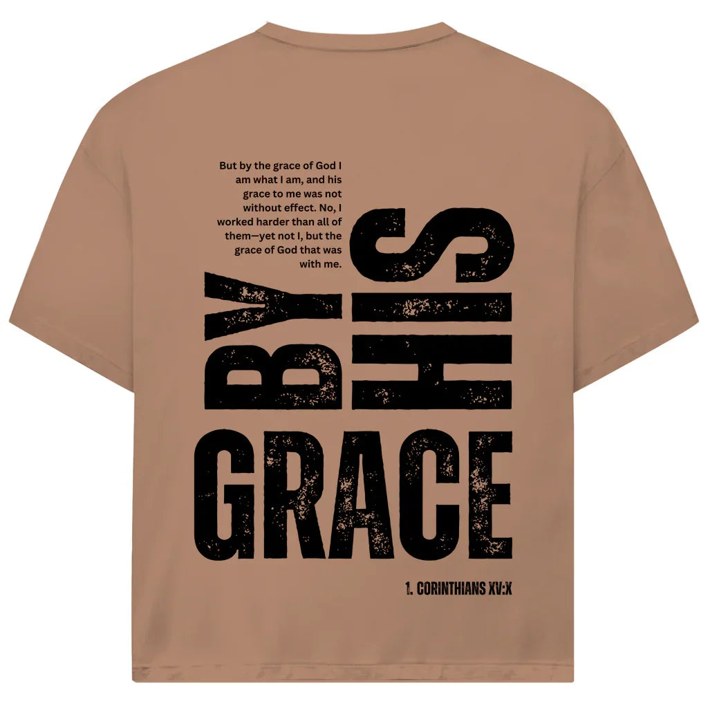 By His Grace Oversize T-Shirt | Bibelvers 1. Korinther 15:10 | JJ Streetwear
