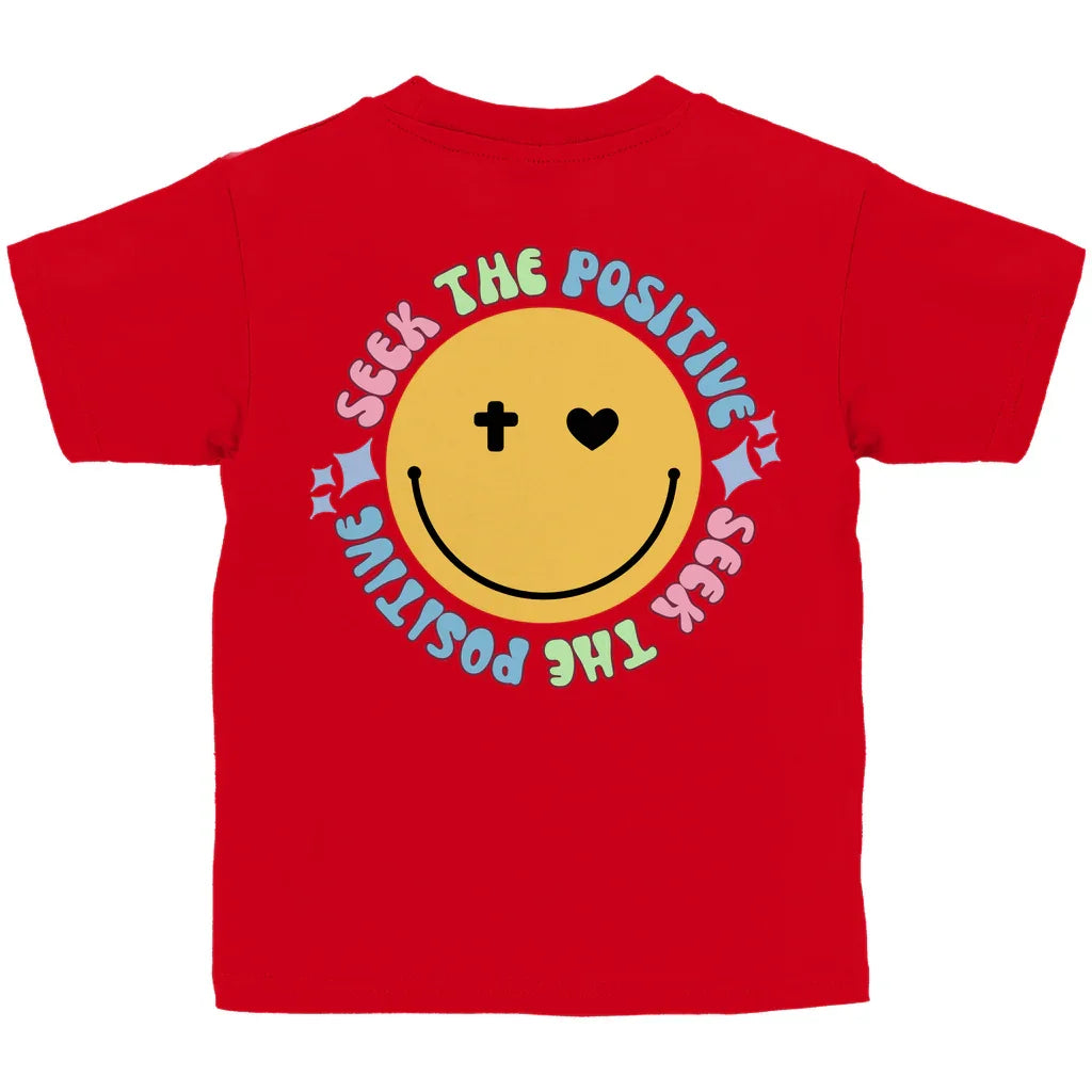 Kinder T-Shirt „Seek the Positive“ – Christliches Motivshirt für Jungen & Mädchen | byGraceStore