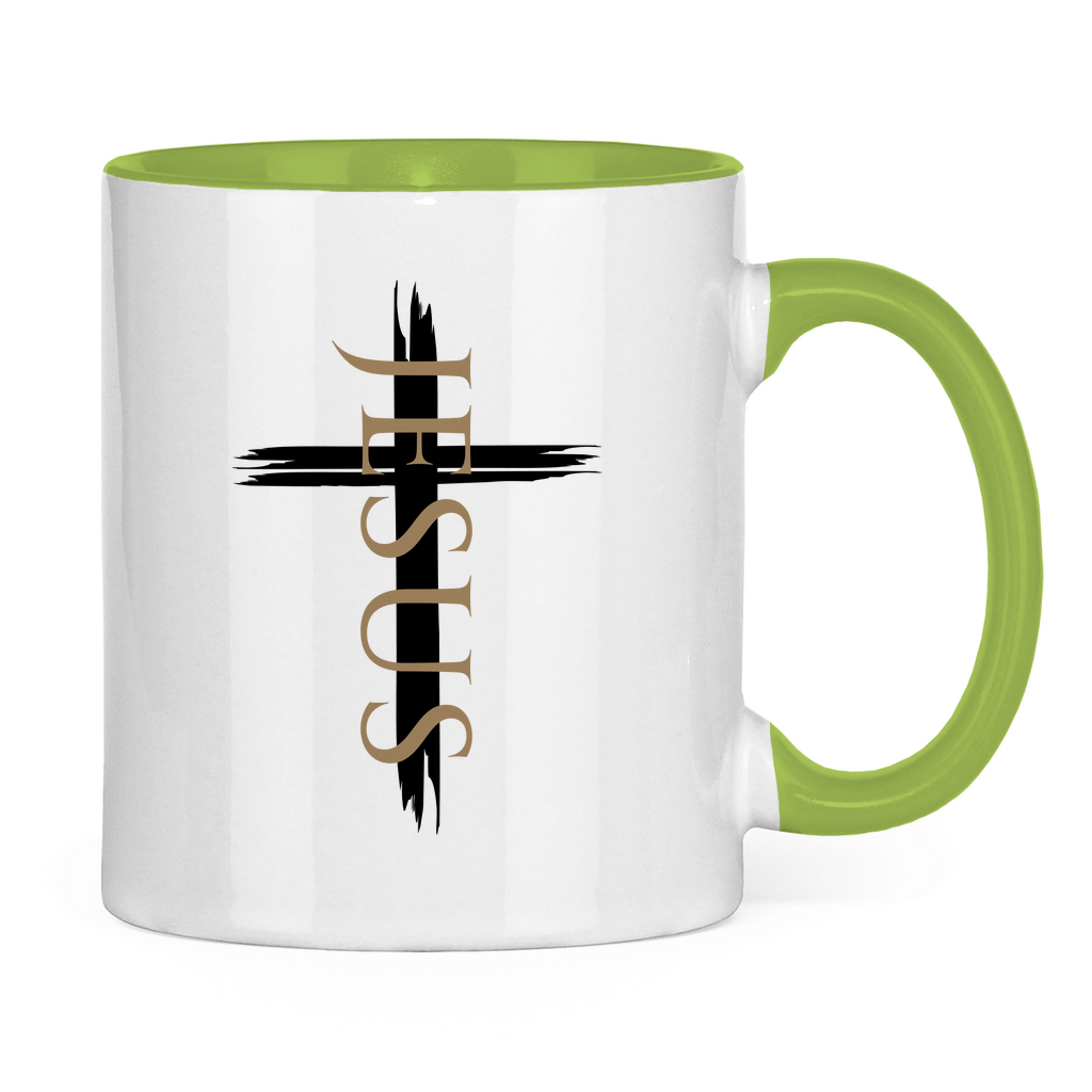 zweifarbige Keramiktasse