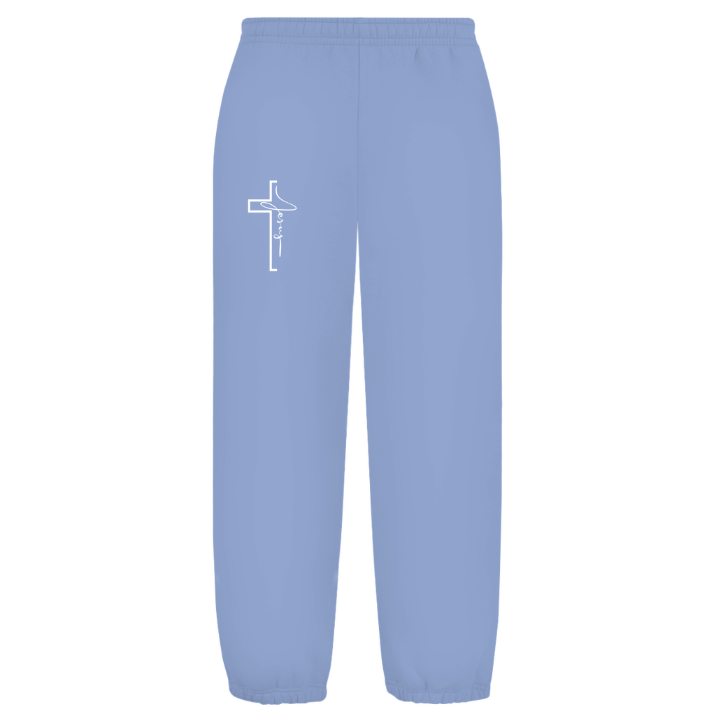 Oversize Fluffy Sweatpants "Jesus Cross" - by-grace.store