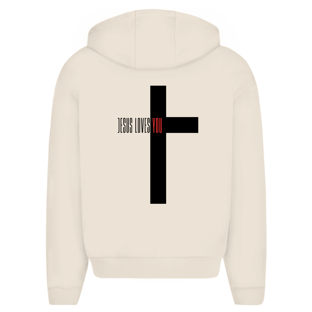 Herren Oversize Zipper Hoodie