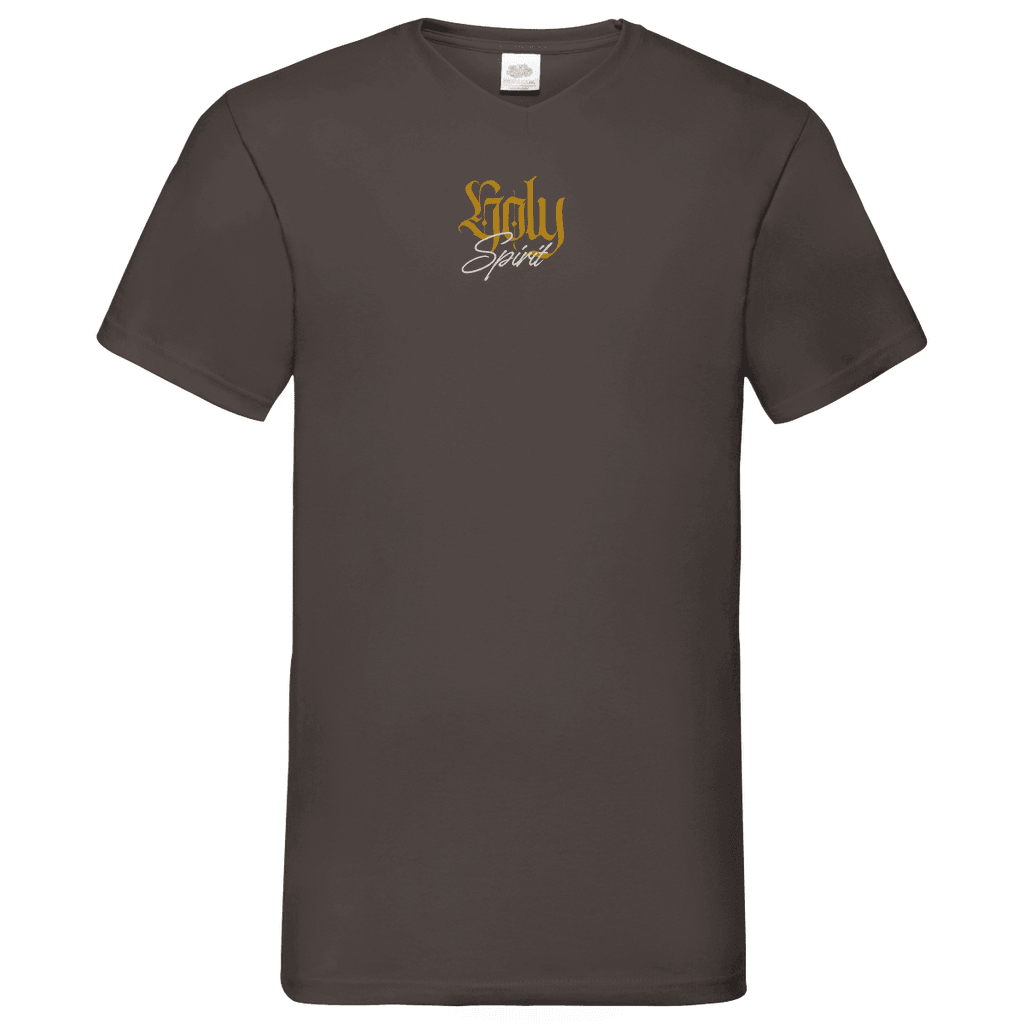 Herren Basic V-Neck T-Shirt "Holy Spirit" - by-grace.store