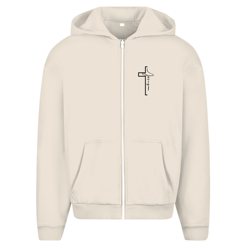 Herren Oversize Zipper Hoodie