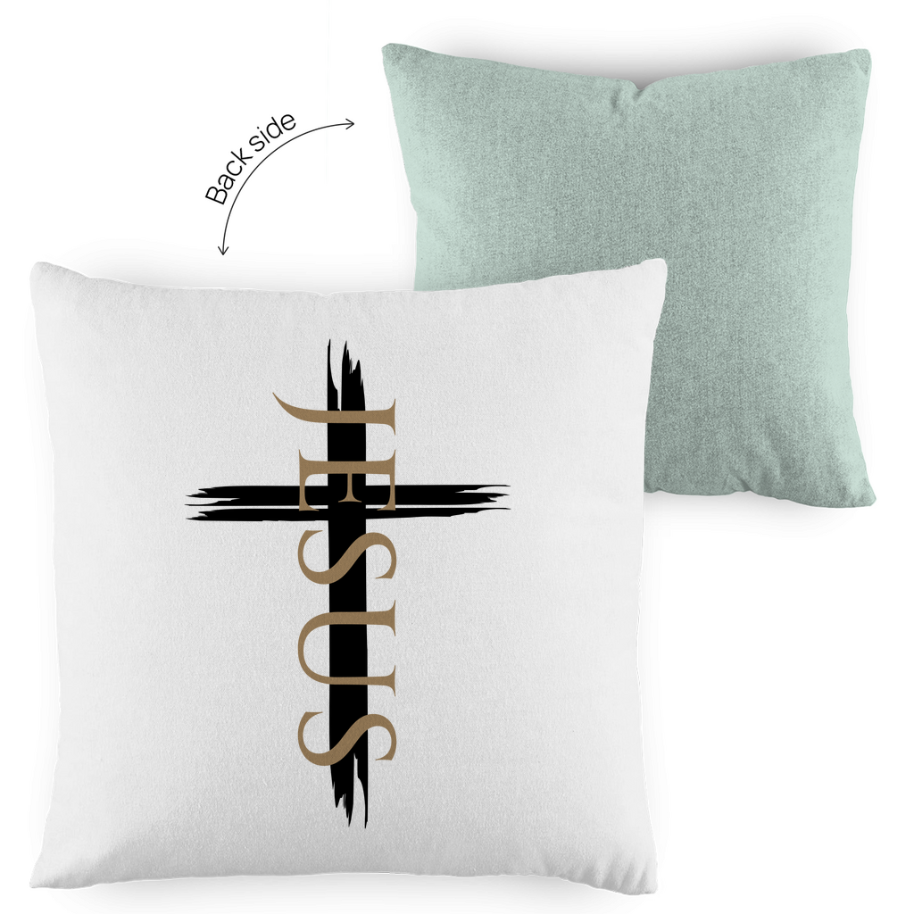 Kopfkissen zweifarbig "Jesus Kreuz" - by-grace.store