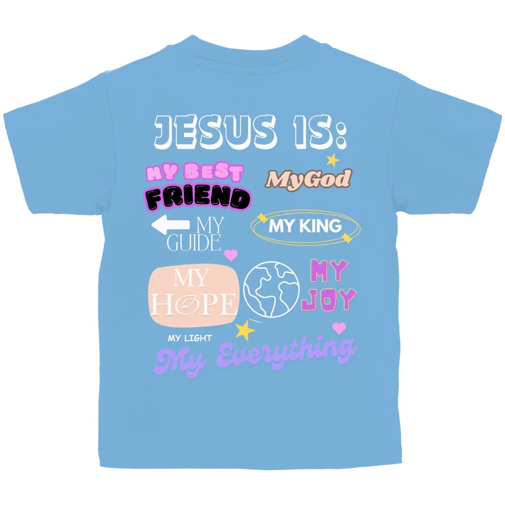 Kinder T-Shirt „Jesus is“ – Christliches Basic Shirt für Jungen & Mädchen | byGraceStore