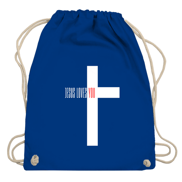 Turnbeutel "Jesus loves you" - by-grace.store