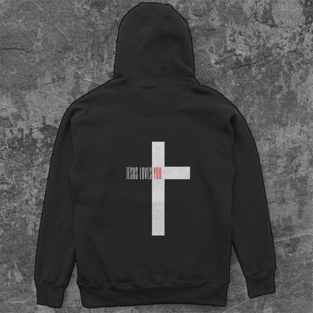 Unisex Oversize Hoodie "Jesus loves you" - by-grace.store
