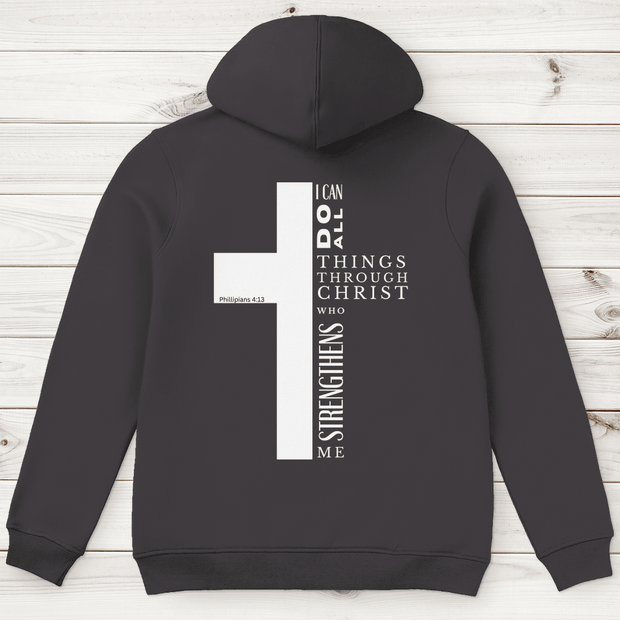 Herren Premium Bio Hoodie "I can do all" - by-grace.store