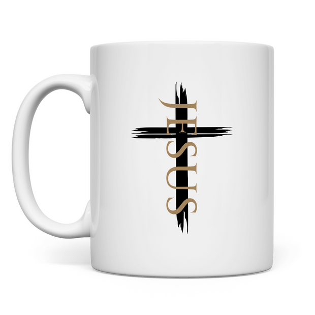 Keramiktasse "Jesus Kreuz" - by-grace.store