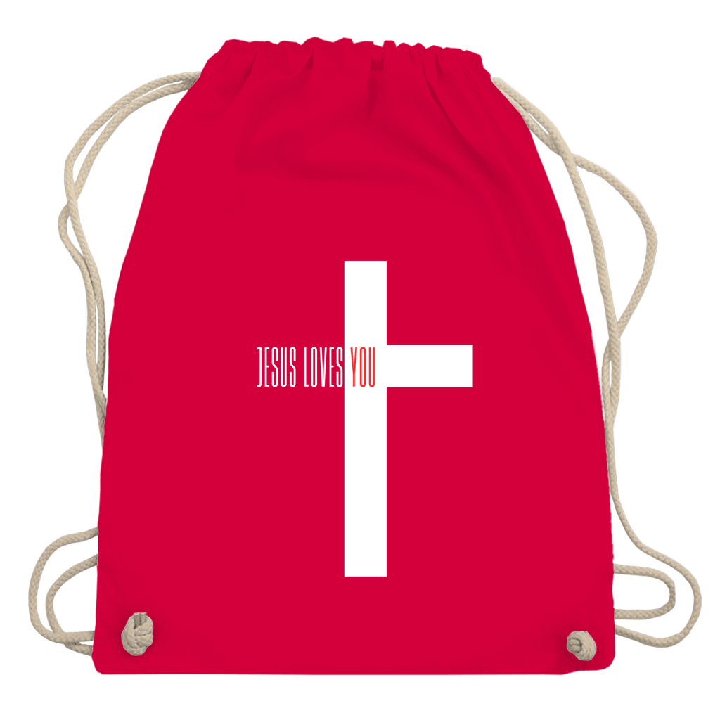 Turnbeutel "Jesus loves you" - by-grace.store