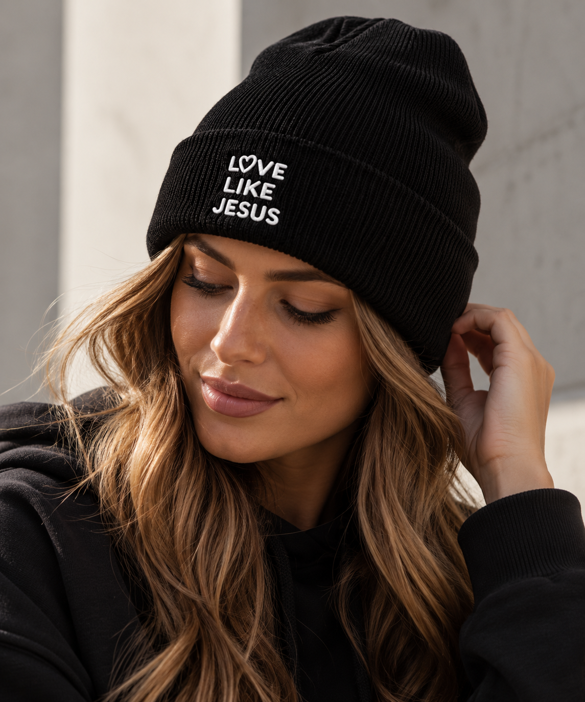 Love Like Jesus Beanie – Christliche Strickmütze Unisex