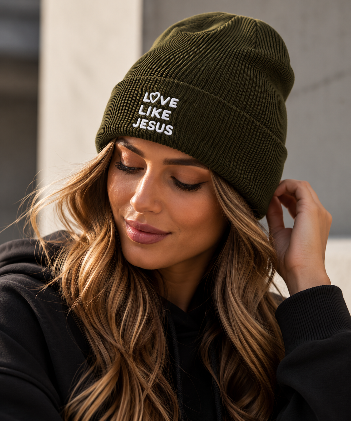 Love Like Jesus Beanie – Christliche Strickmütze Unisex