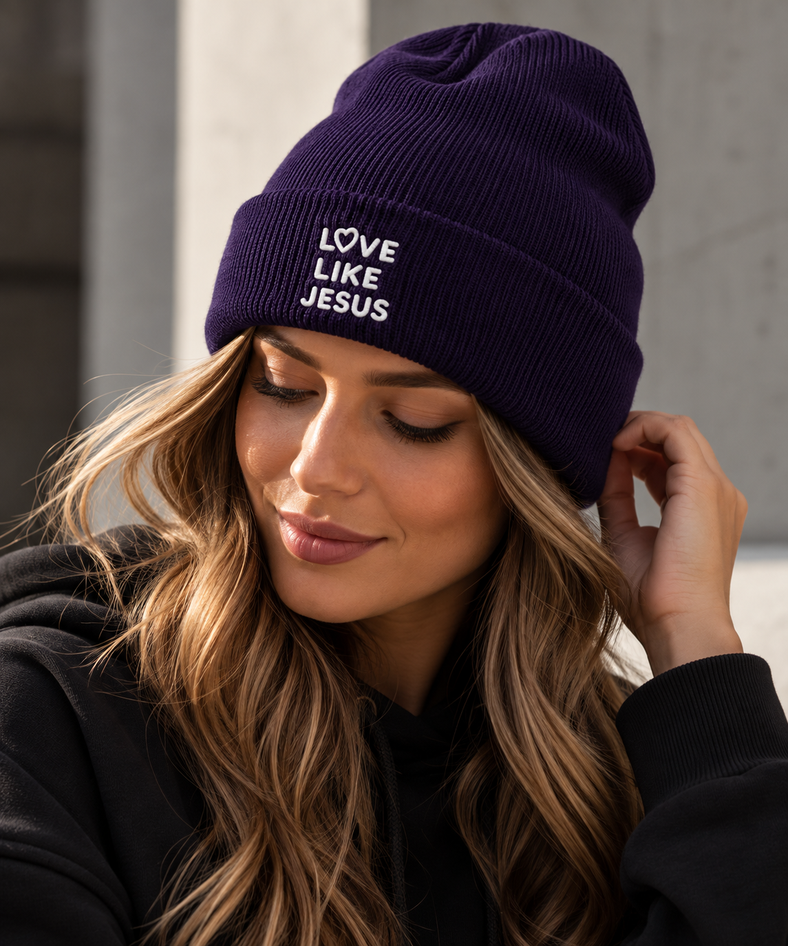 Love Like Jesus Beanie – Christliche Strickmütze Unisex
