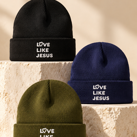 Love Like Jesus Beanie – Christliche Strickmütze Unisex
