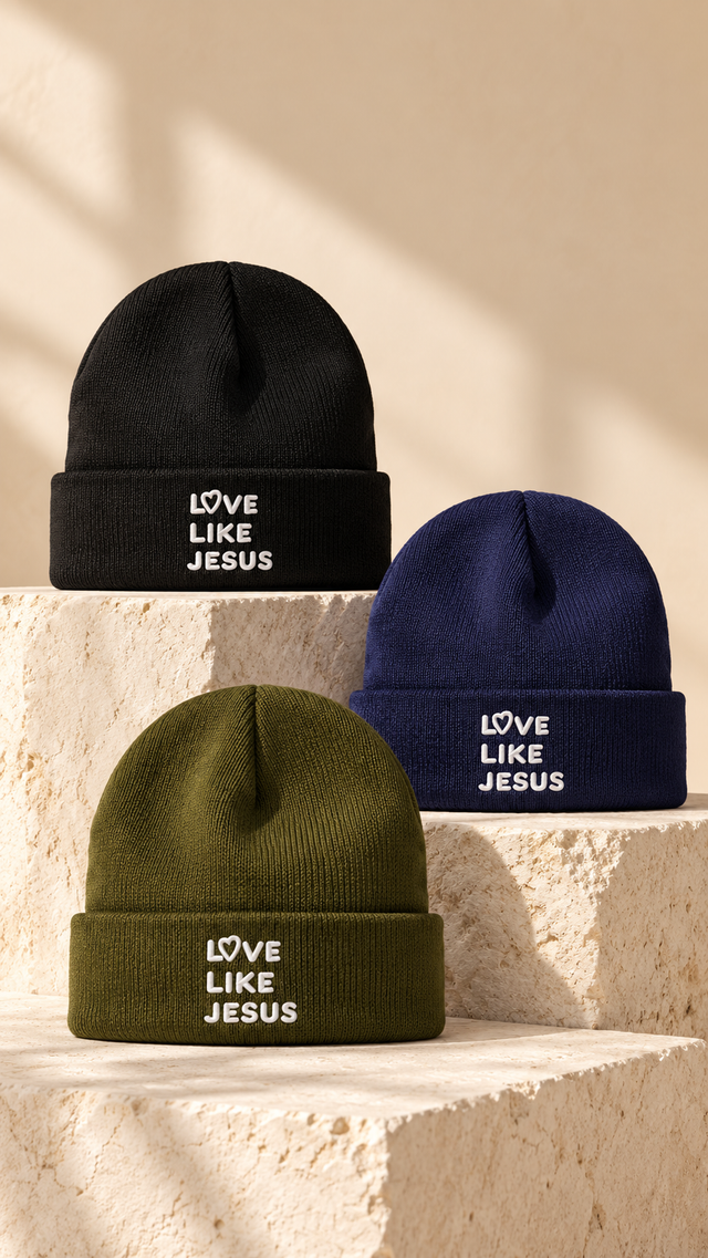 Love Like Jesus Beanie – Christliche Strickmütze Unisex