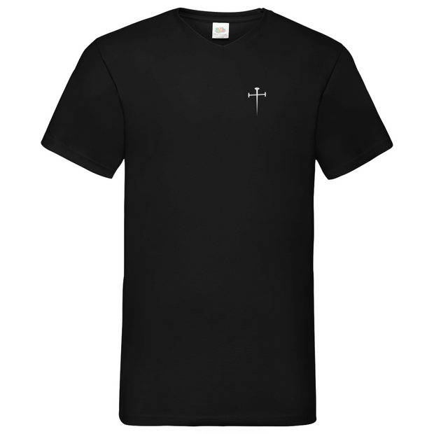 Herren Basic V-Neck T-Shirt "Lion" - by-grace.store