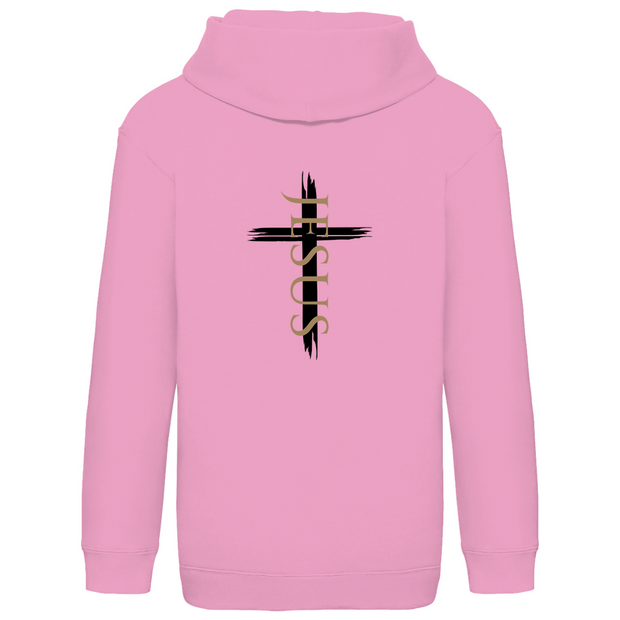Kids Basic Hoodie "Jesus Kreuz" - by-grace.store