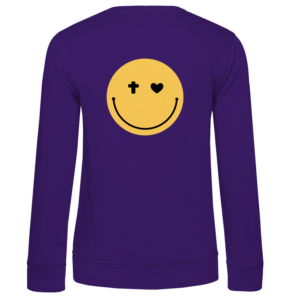 Damen Premium Bio Sweatshirt "Smiley" - by-grace.store