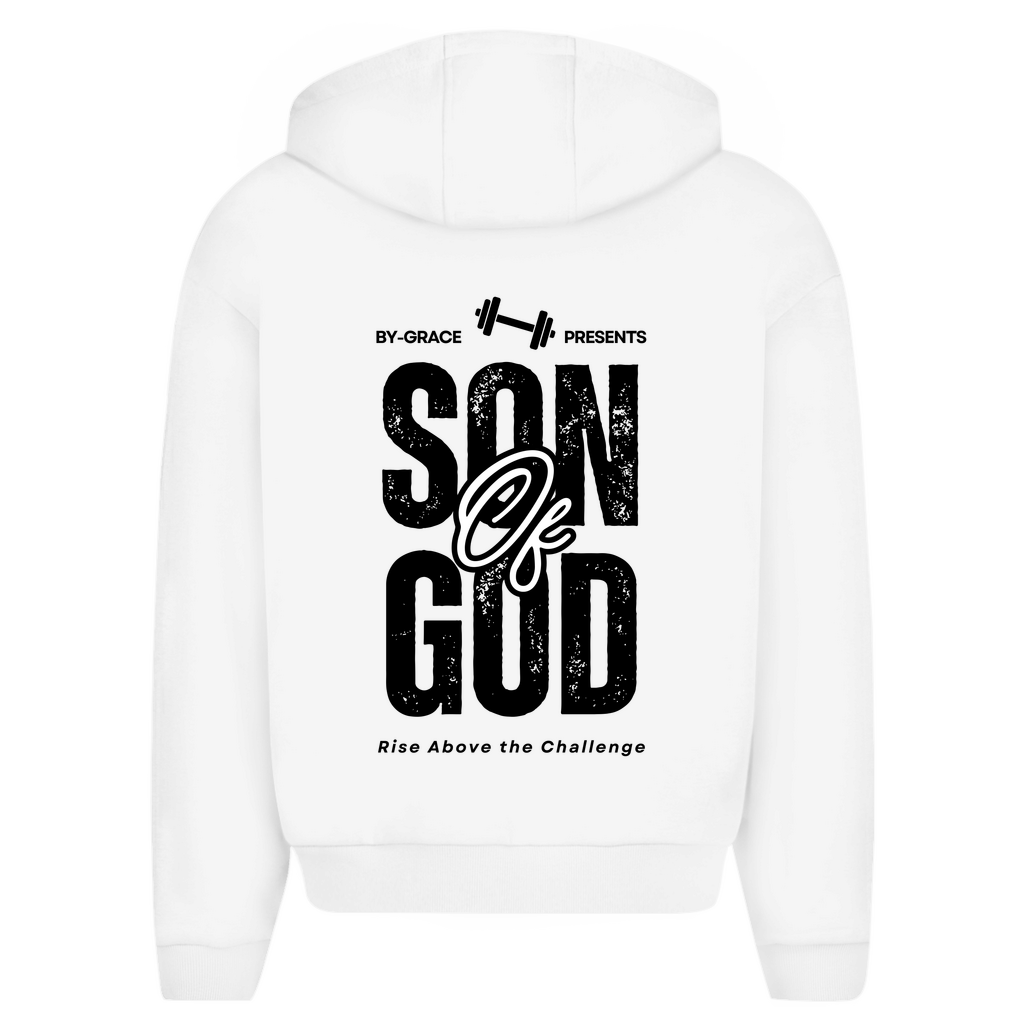 Herren Oversize Zipper Hoodie "Son of God" - by-grace.store