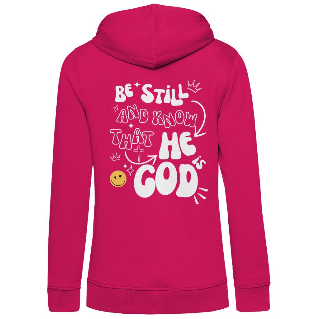 Damen Premium Bio Hoodie "He is God" - by-grace.store