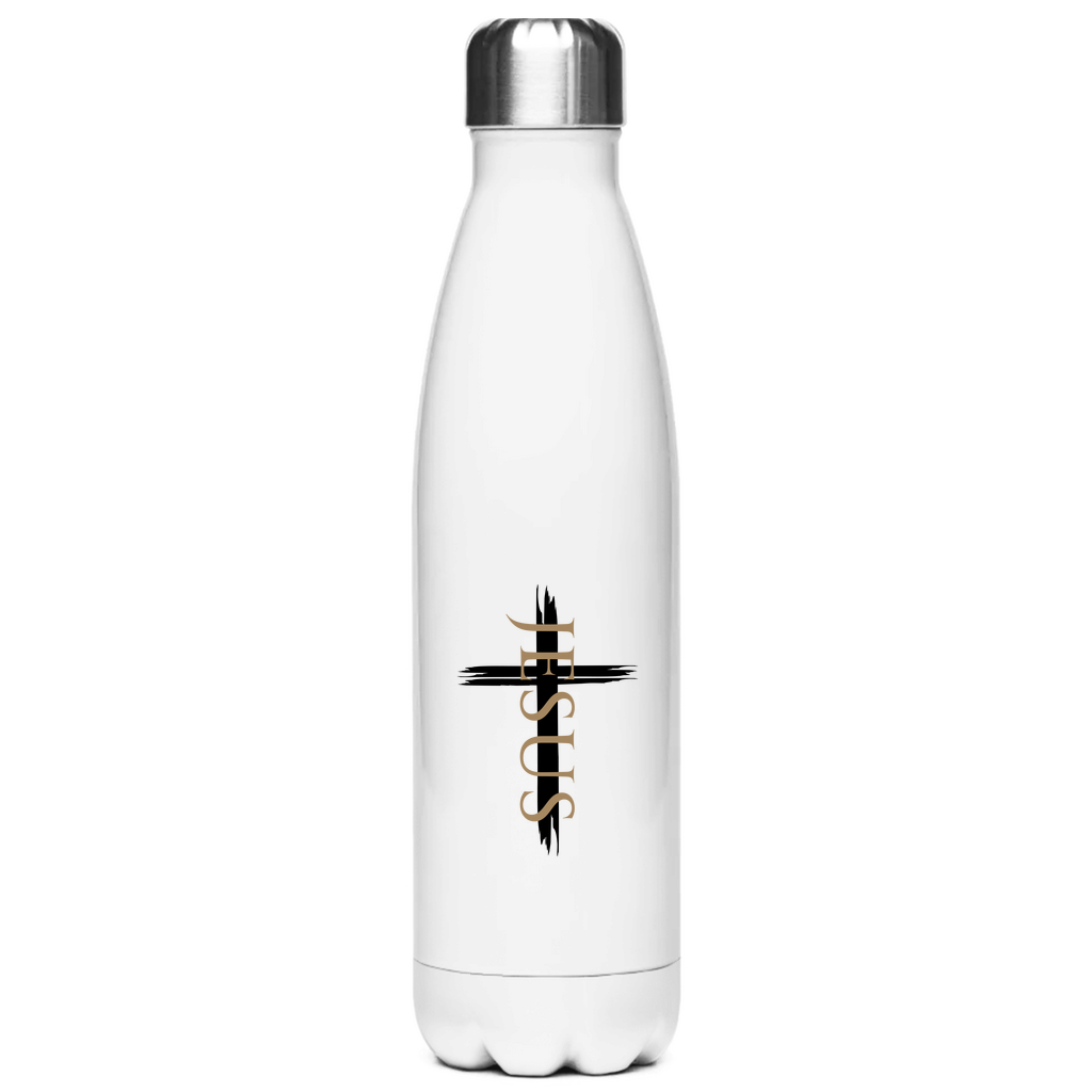 Edelstahl-Thermoflasche "Jesus Kreuz" - by-grace.store