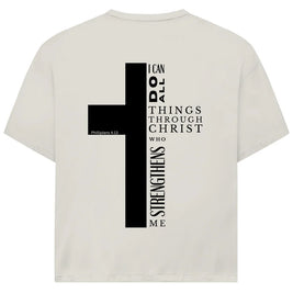 Cross Oversize T-Shirt | Philippians 4:13 | Vorder- & Rückendruck | JJ Streetwear