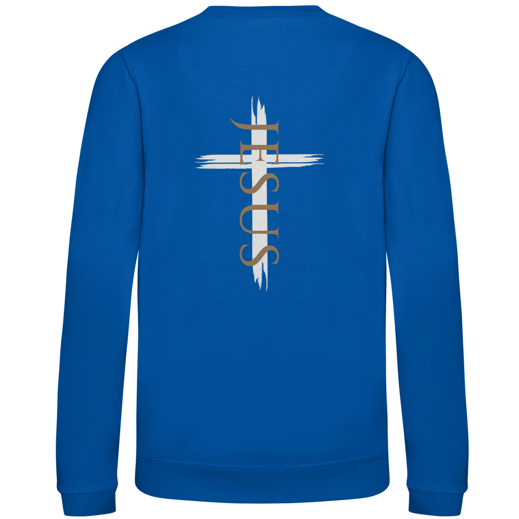 Kinder Sweatshirt "Jesus Kreuz" - by-grace.store