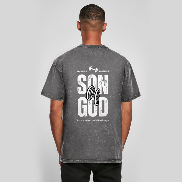 Oversize Washed T-Shirt "Son of God" - by-grace.store