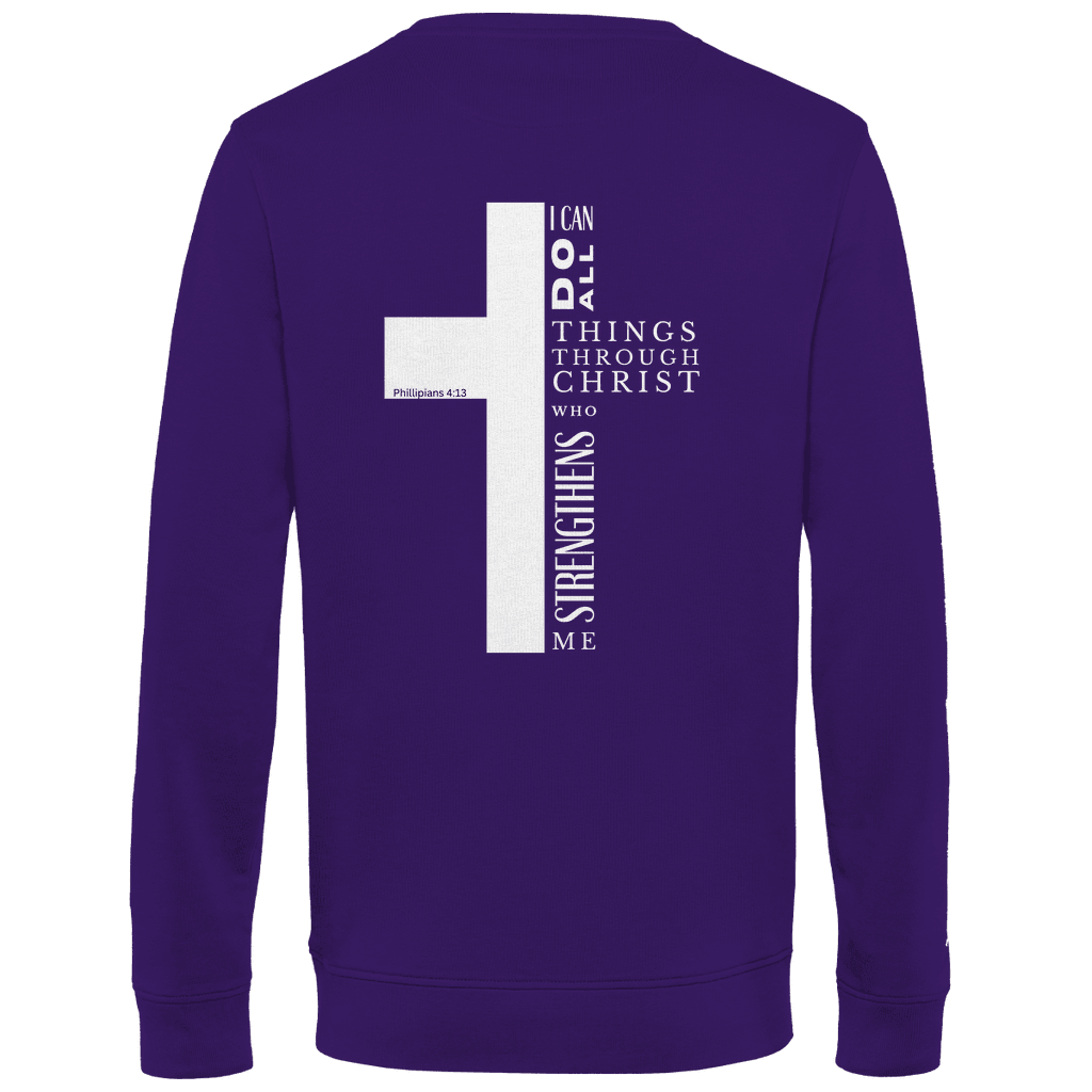 Herren Premium Bio Sweatshirt "I can do all" - by-grace.store