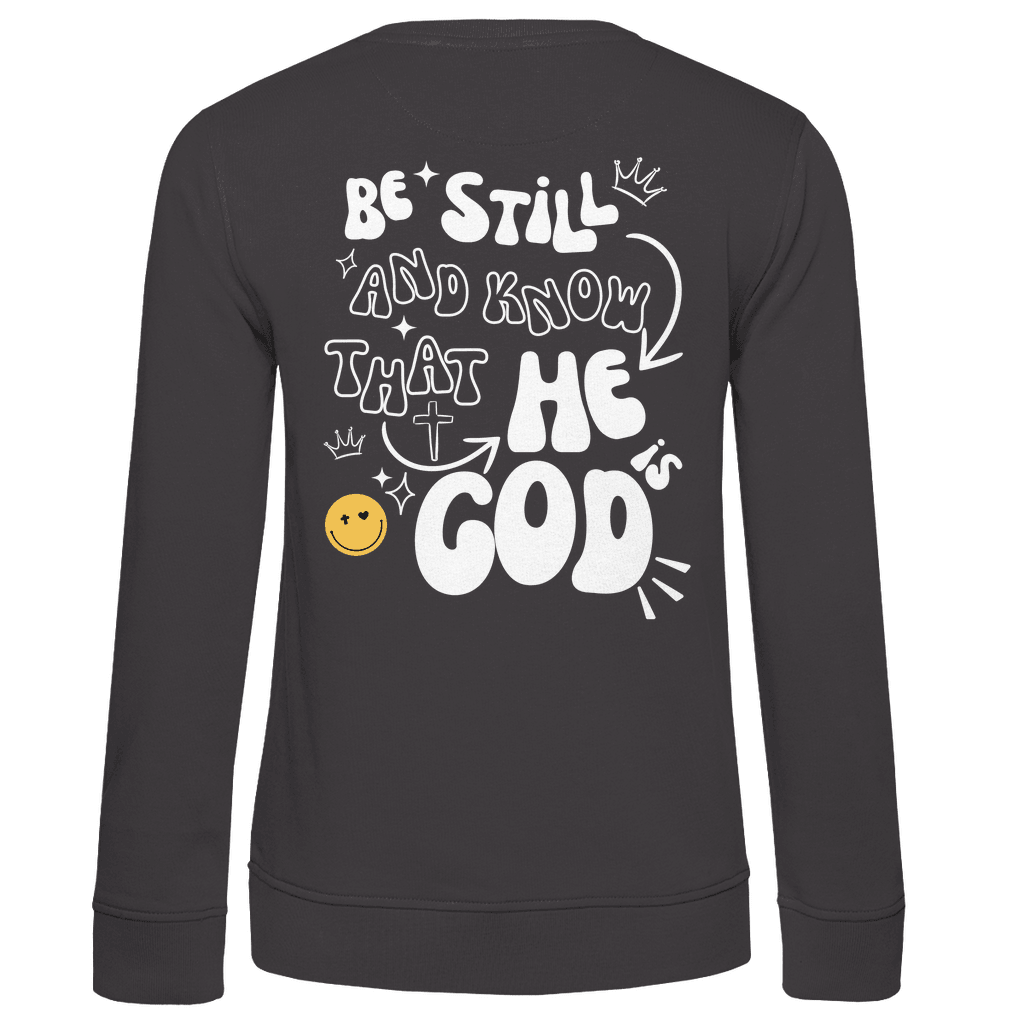 Damen Premium Bio Sweatshirt "He is God" - by-grace.store