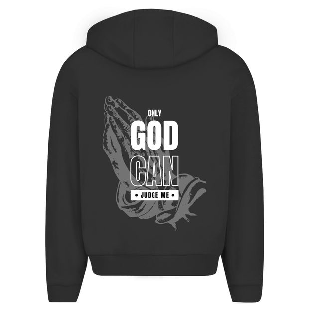 Herren Oversize Zipper Hoodie "Judge me" - by-grace.store