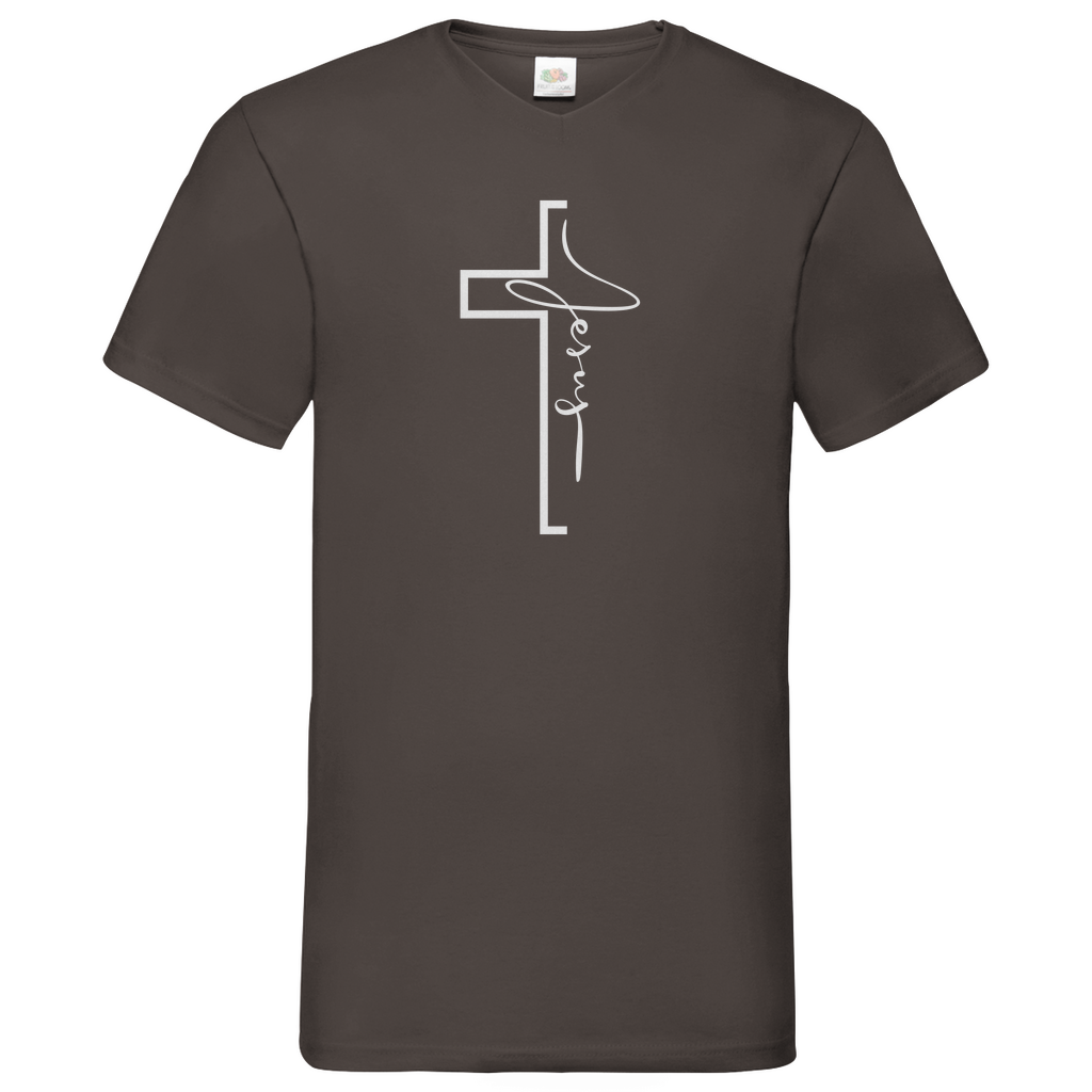 Herren Basic V-Neck T-Shirt 