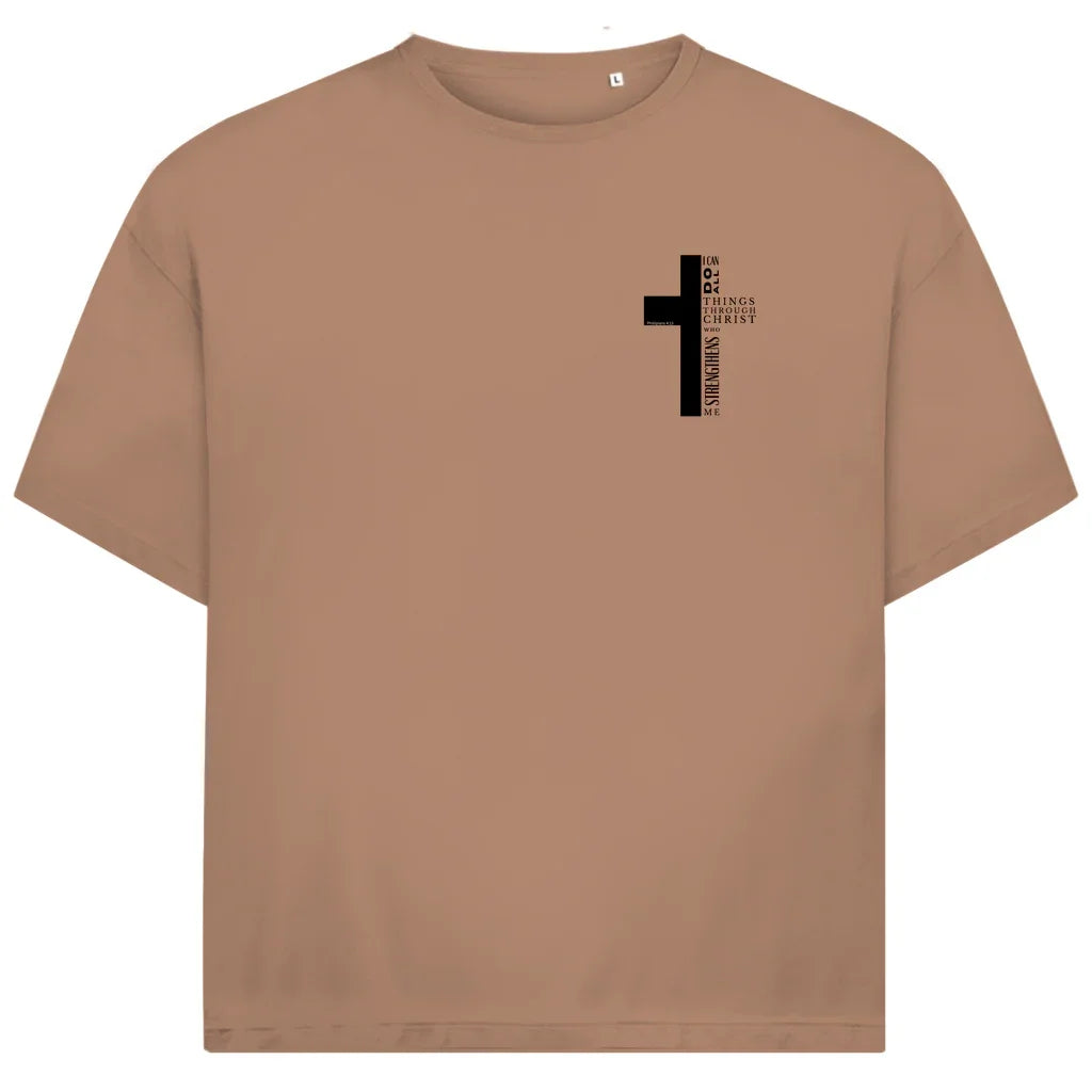 Cross Oversize T-Shirt | Philippians 4:13 | Vorder- & Rückendruck | JJ Streetwear