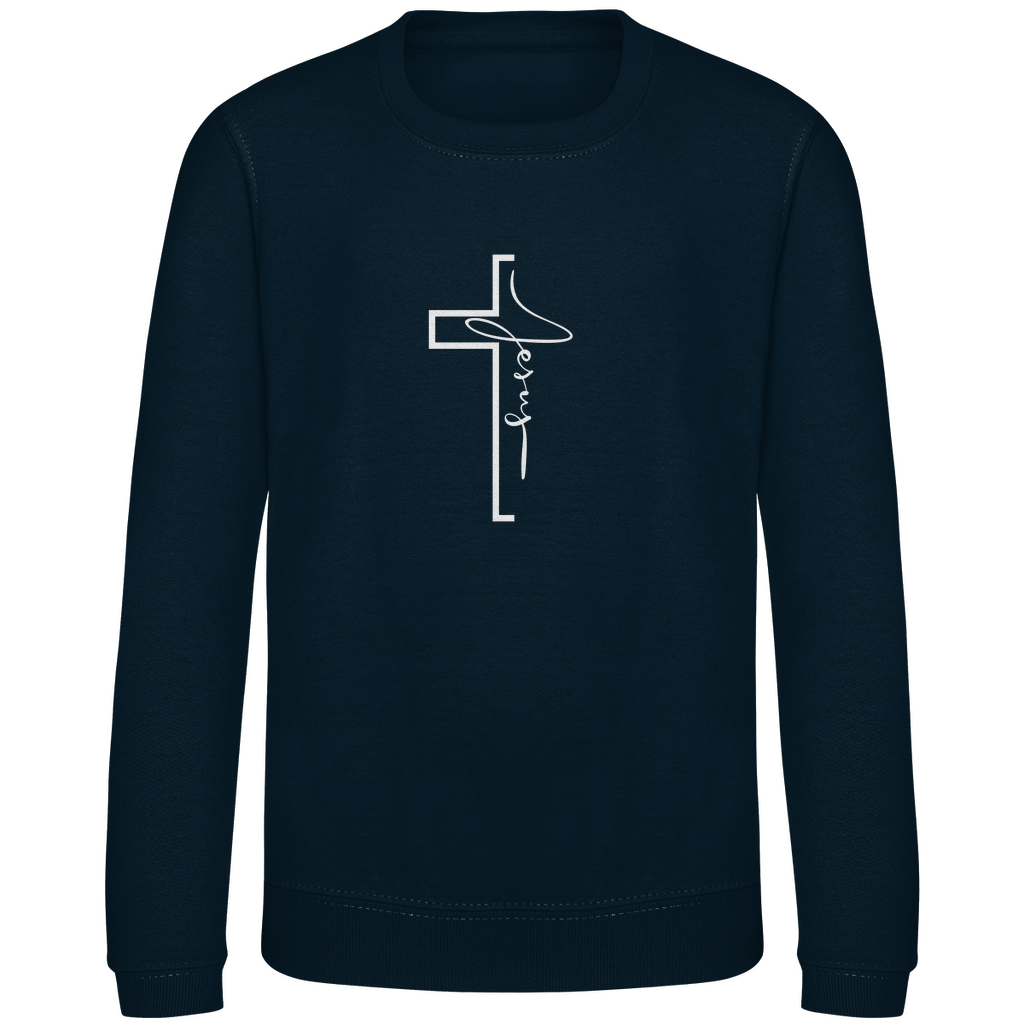 Kinder Sweatshirt "Jesus Cross" - by-grace.store