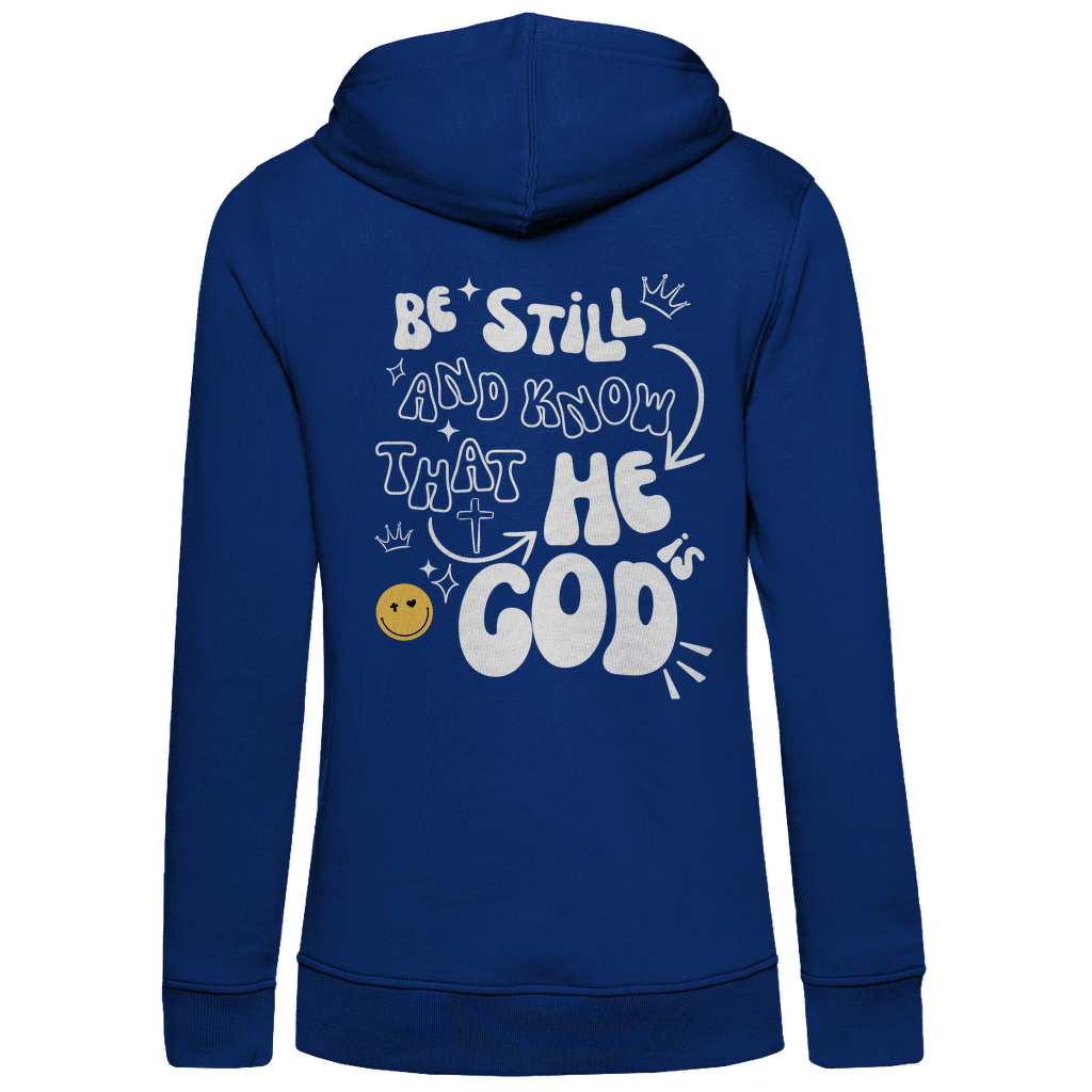 Damen Premium Bio Hoodie "He is God" - by-grace.store