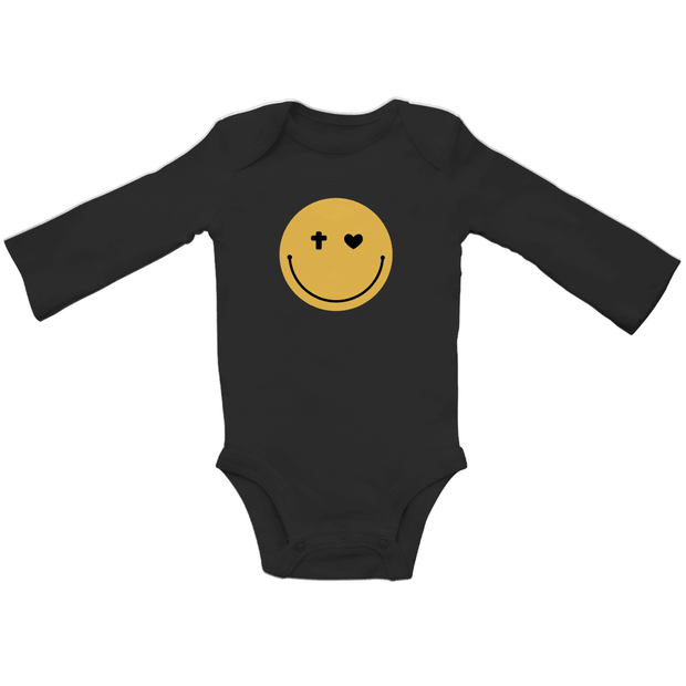 Baby Bio Bodysuite Langarm "Smiley" - by-grace.store